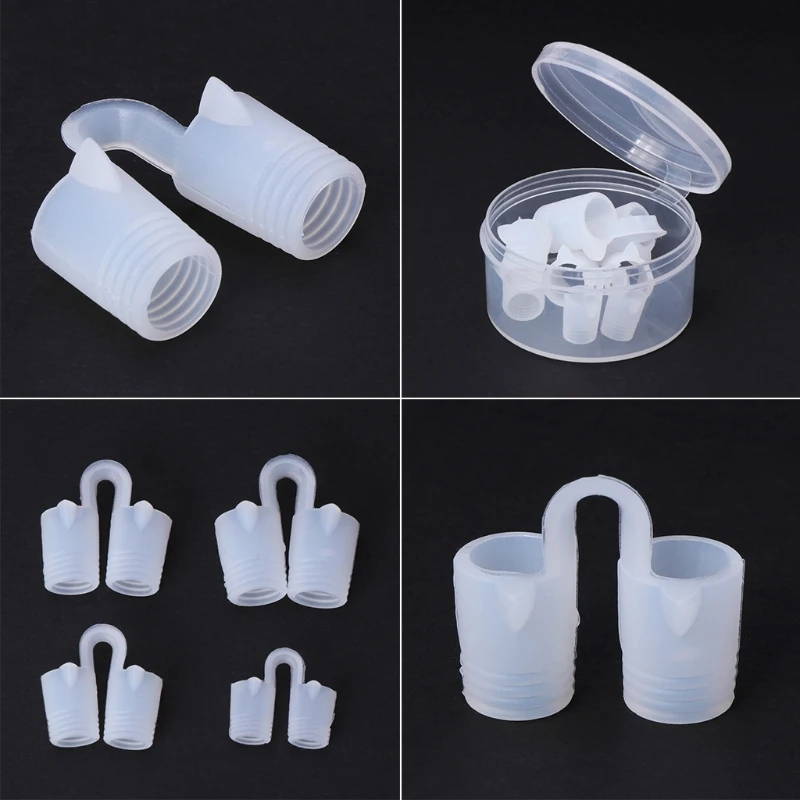 Description Picture 5 of itemDUAI 4pcs/Box Anti Snoring Nasal Dilator Nose Clip Stop Snore Easy Breathe Soft Silicone Aid Personal Health Care Sleep Snoring