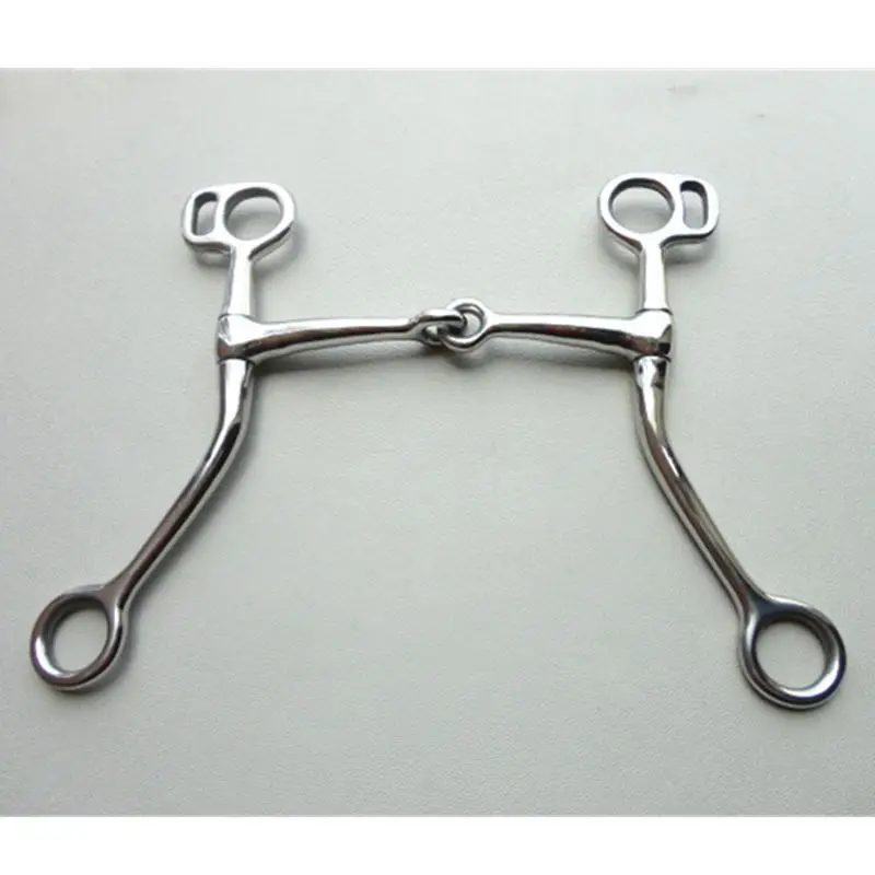 Stainless Steel Training Bit Western Bit Long Shank Snaffle Bit Horse Equipment 135mm Mouthpiece