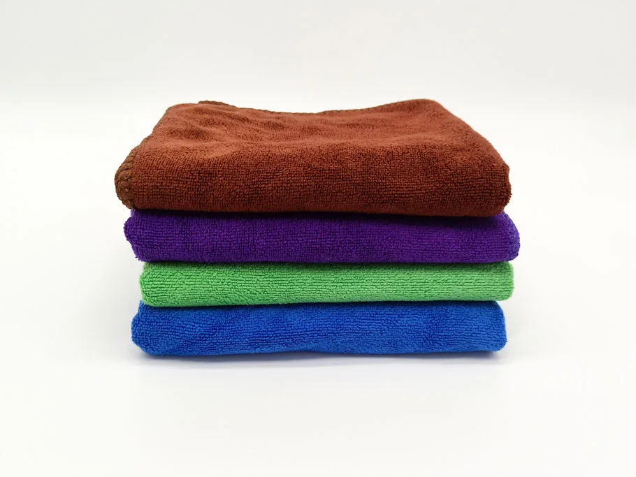 Дешевая цена микрофибра полотенце для чистки автомобиля микро волокна автомойка зеленый/синий/фиолетовый/коричневый цвет - Цвет: 4color mixed