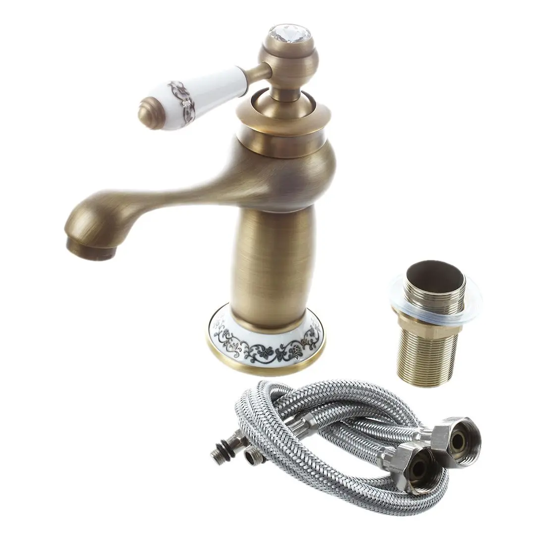 

JFBL Hot All copper ceramics Single Handle Single hole kitchen Washing basin chrome Faucet(Bronze)