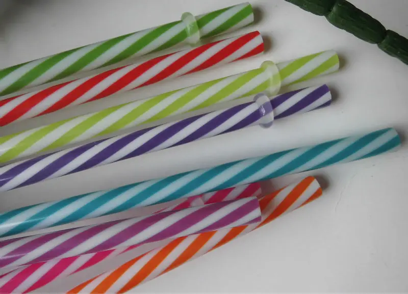 

wholesale striped plastic straws Reusable Biodegradable Distored Color Beverage drinking Straws(100pcs/lot) HH16033