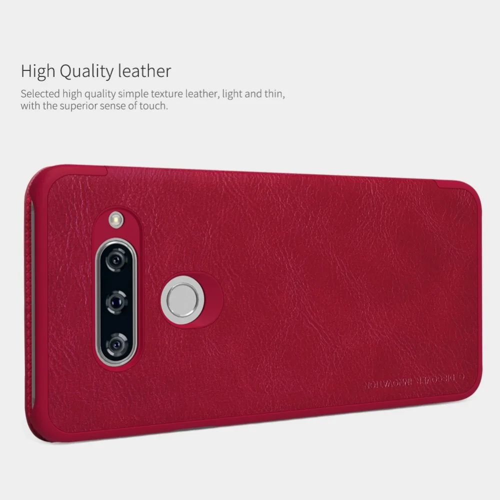 NILLKIN бренд QIN классический Флип PU Чехол винтажный кожаный чехол для LG V40 ThinQ с