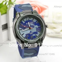 Модные камуфляжные силиконовые часы, Для мужчин спортивные часы оптом, 100 шт./лот, студент часы по заводской цене