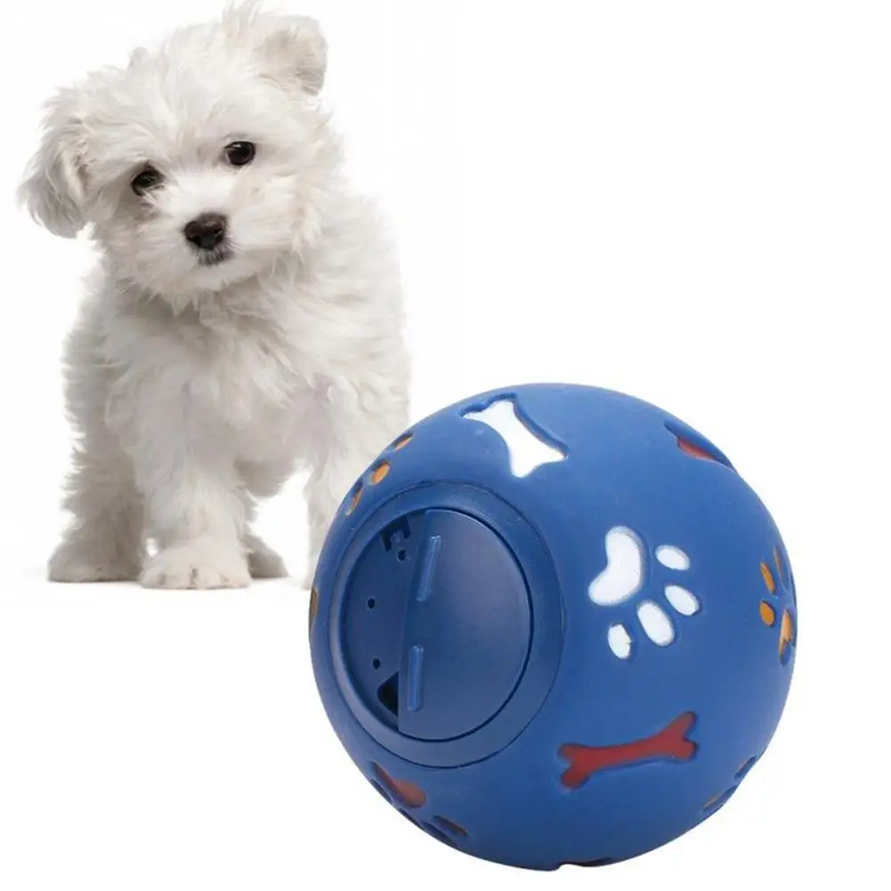 Training Interactive Pet Dog Toys Rubber Ball Puppy Chew Toys Chew Dispenser Leakage Food Play