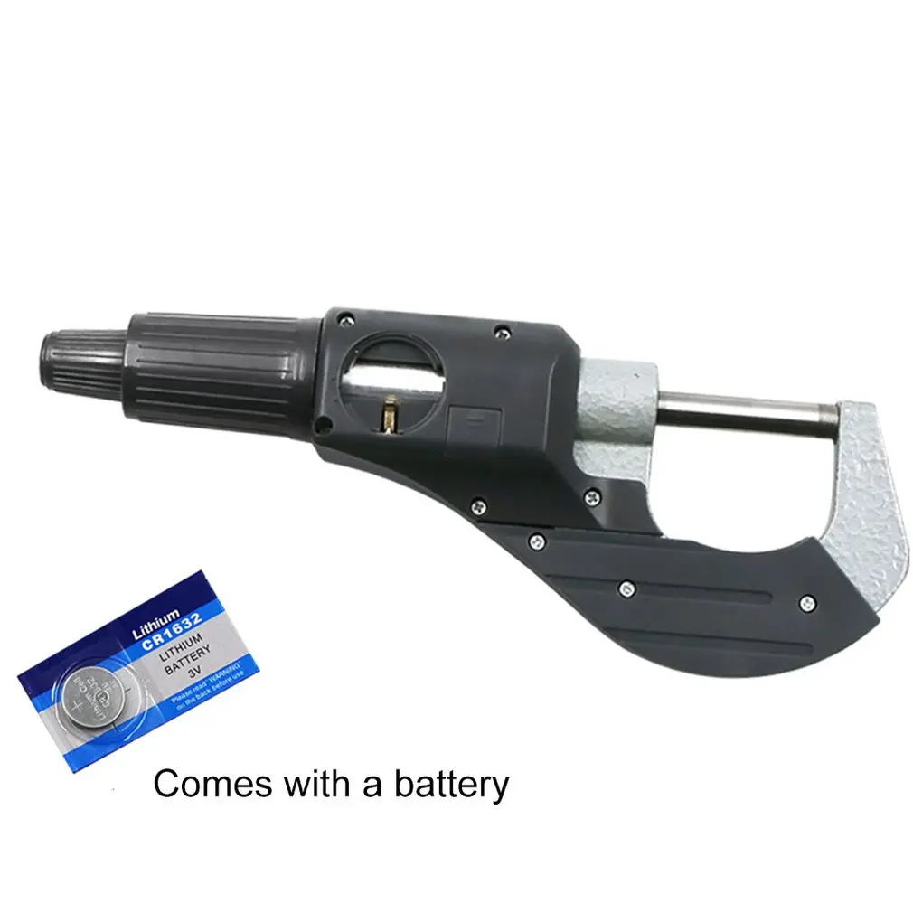

0-25mm Range Electronic Outside Micrometer LCD Display Digital Gauge High Precision 0.001mm/0.00005" Carbide Tip