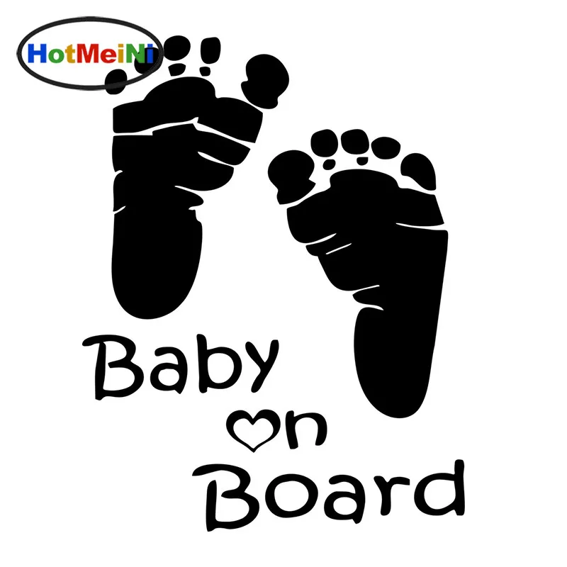 

15*12cm Funny Feet Baby On Board JDM Vinyl Car Sticker Rear Windshield cartoon car body Black/Silver etc 13 color decal
