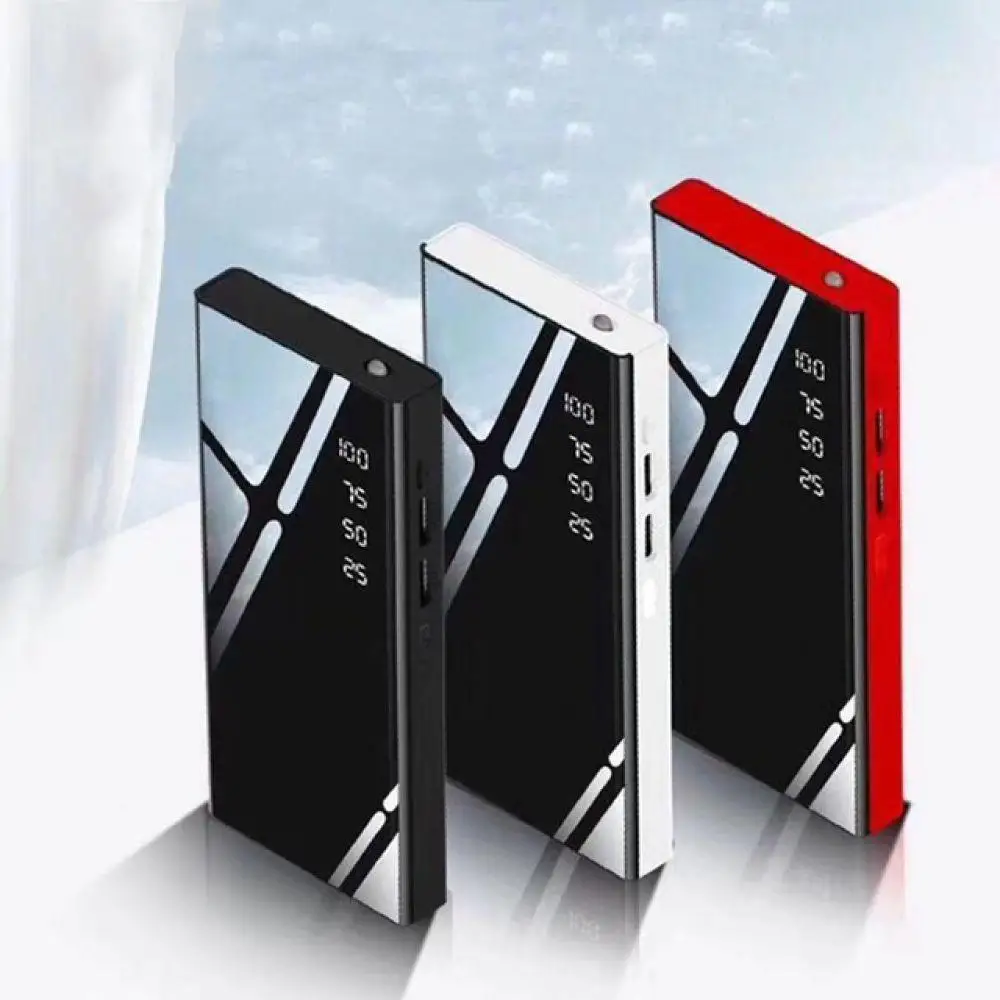 

Portable Power Bank 30000mAh New Mirror External Battery Pack Mobile Phone Charger Powerbank For Xiaomi MI iPhone X Note8 Xiaomi