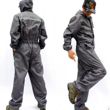 S-4XL, новинка, Мужская одежда, с капюшоном, цельный, рабочая одежда, комбинезон, износостойкий, рабочие, свободный, с длинным рукавом, комплект одежды для мужчин размера плюс