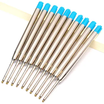 10pcs 0.5mm Roller Ballpoint Pen Refill Medium Nib Blue Black Color Ink Ball Pens Refill for School Office Writing Stationery 1