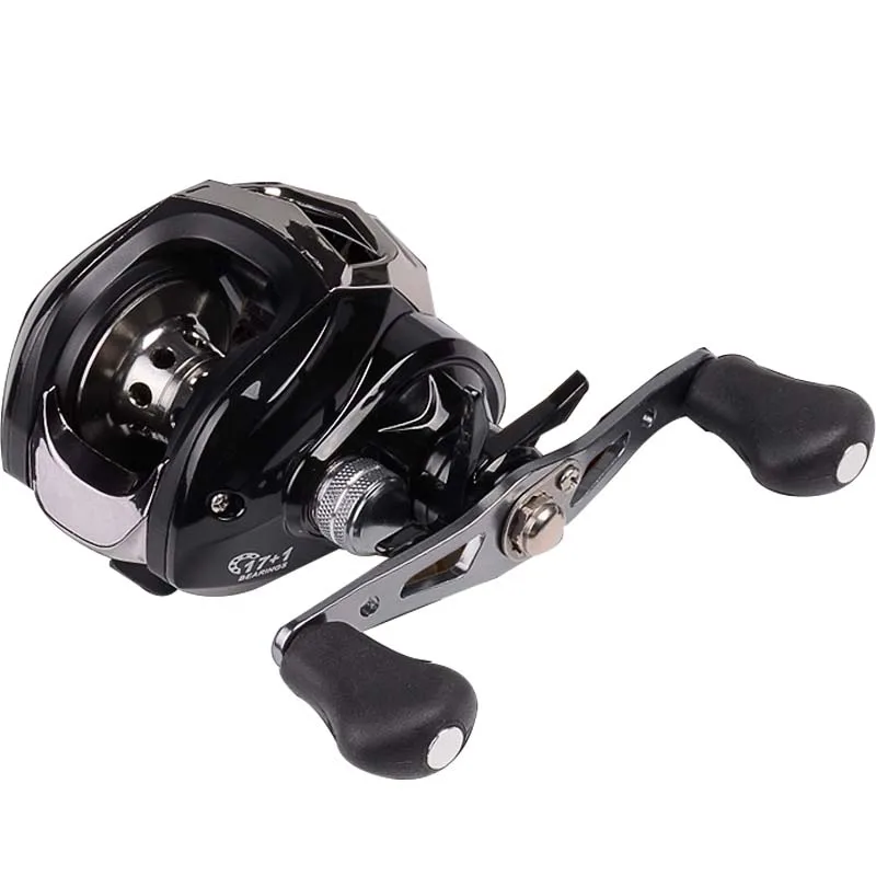 

17+1BB 7.1:1 Carretilha de pesca molinete Carp Bait Casting Fishing Reels Water low profile reel BaitCasting Shimano Feeder