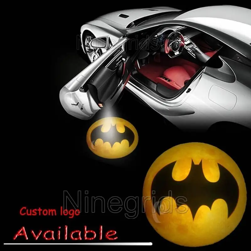 

2x Lego Batman Yellow Bat LED Car Vehicle Door Courtesy Logo Ghost Shadow Light #1190