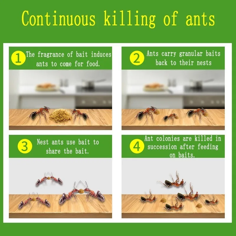 100 шт мощный зеленый лист порошок убийца приманка порошок муравьи лекарственные средства репеллент Ловушка Борьба с вредителями эффективное удаление термитов красные муравьи