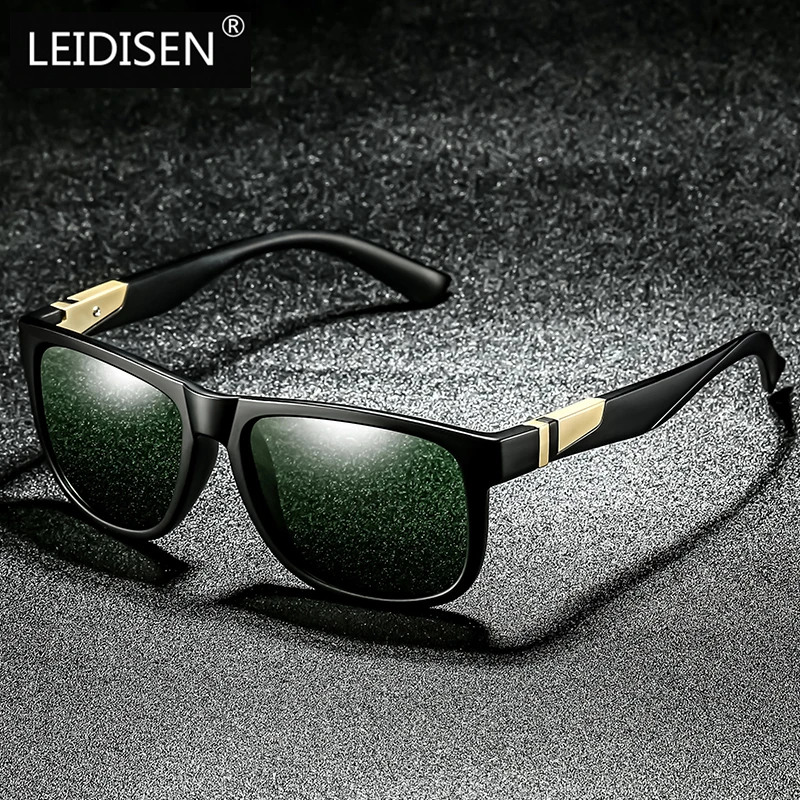 LEIDISEN 2019 поляризационные солнцезащитные очки UV400 классические ретро брендовые дизайнерские Винтажные Солнцезащитные очки мужские