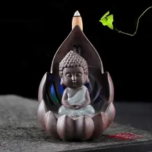 Маленький монах курильница для благовоний горелка фарфоровая задняя полый водопад конусные палочки держатель домашний декор креативное украшение буддха