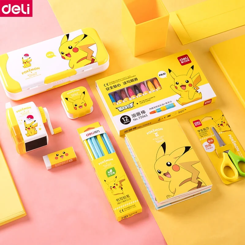 

Deli 68885 Student Children stationery Gift set Great gift for children with Pencil sharpener eraser scissors suture book pen