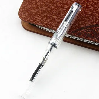 

Jinhao 599 Plastic Irautita Fountain Pen Transparent Student School Office Stationery Gift Ink Pens High Quality