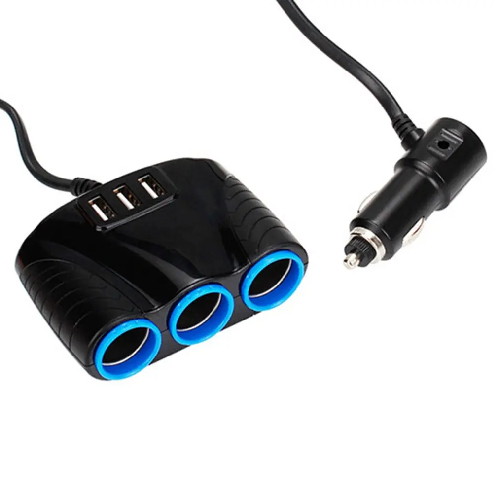 Портативный 3 USB порта пути Авто розетки разветвитель автомобильного