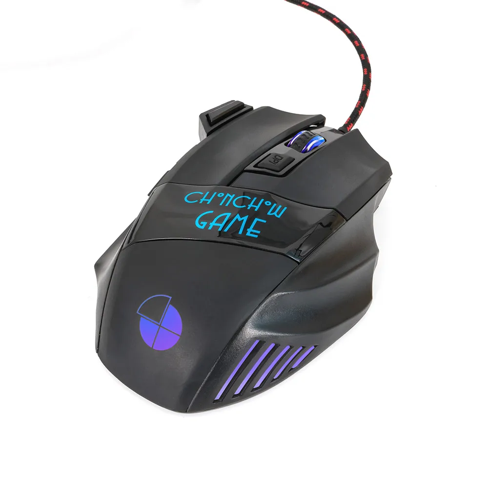 Professional Wired Gaming Mouse 7 Button 5500 DPI LED Optical USB Computer Mouse Gamer Cable High 2