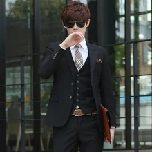 Весенний и осенний мужской костюм для похудения, Молодежный Профессиональный маленький костюм, куртка для мужчин, мужской повседневный Топ