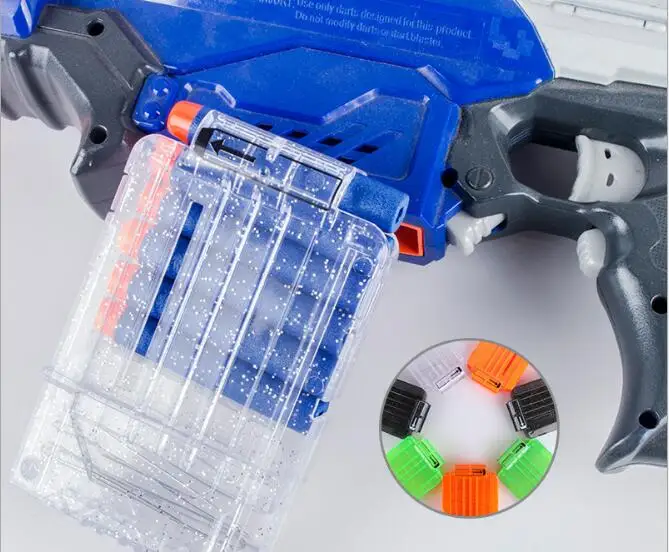 Surwish Soft Bullet Clips for Nerf Toy Gun 6 Bullets Ammo Cartridge