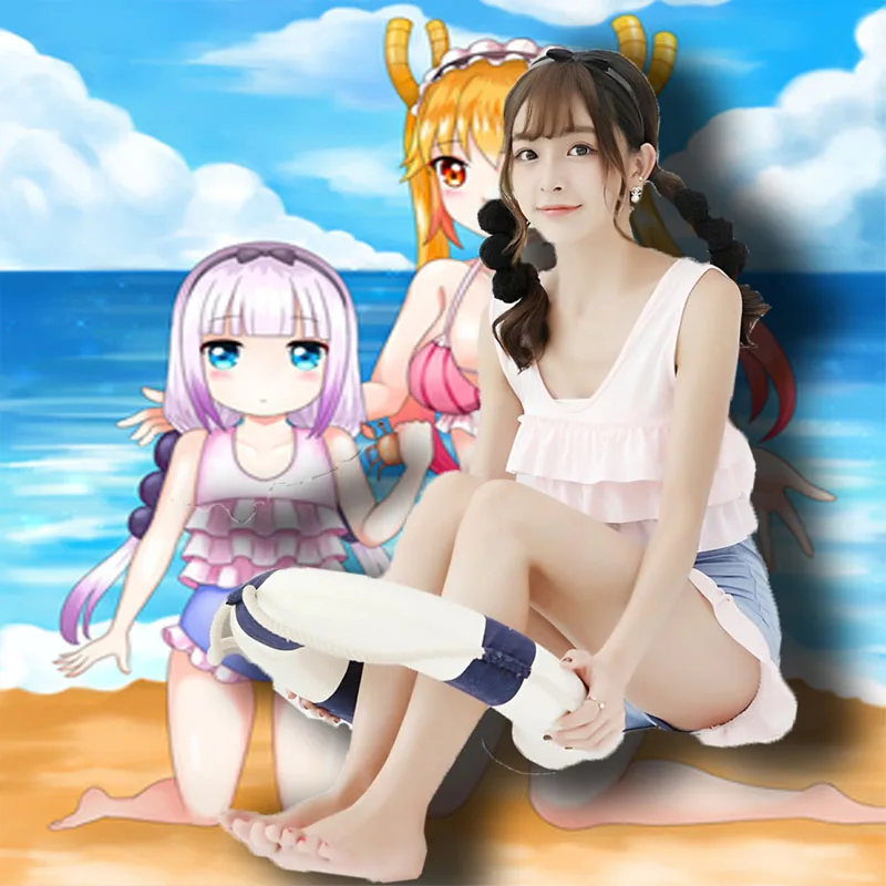 Coshome Kobayashi San Chi No Maid Dragon Maid Kanna Kamui Swimsuits Cosplay Bikini Costumes Women Girls Beach Swimwears Uniforms (2)
