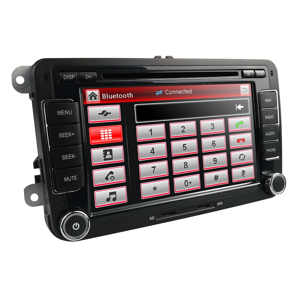 Top GPS 2Din 7" Car DVD player Navi for V W Golf Polo Passat Tiguan J etta EOS DVR Mirror link BT RDS DAB Free Map card Rear camera 1