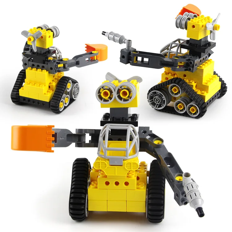 Большой частиц строительные блоки сборки гусеницы робот Развивающие игрушки для детей Подарки