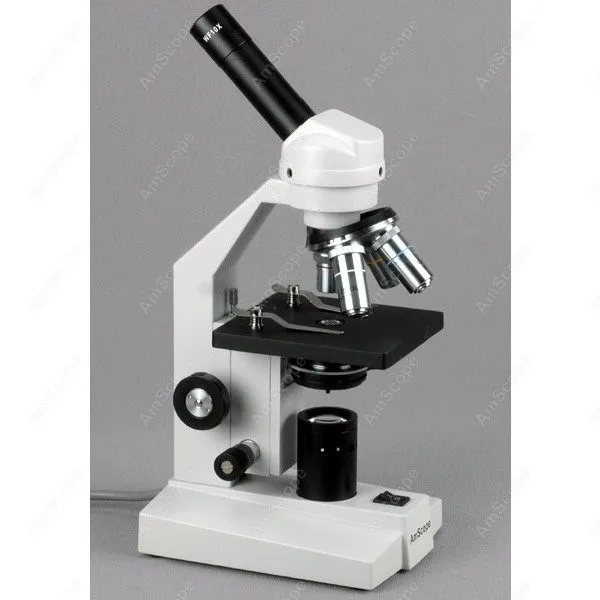 OMAX 40X-1000X Student Monocular Compound Microscope with Tungsten Light 