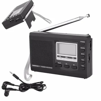 

Portable Mini radio am fm FM/MW/SW with Digital Alarm Clock mini FM Radio Receiver digital portable fm receiver clock radio