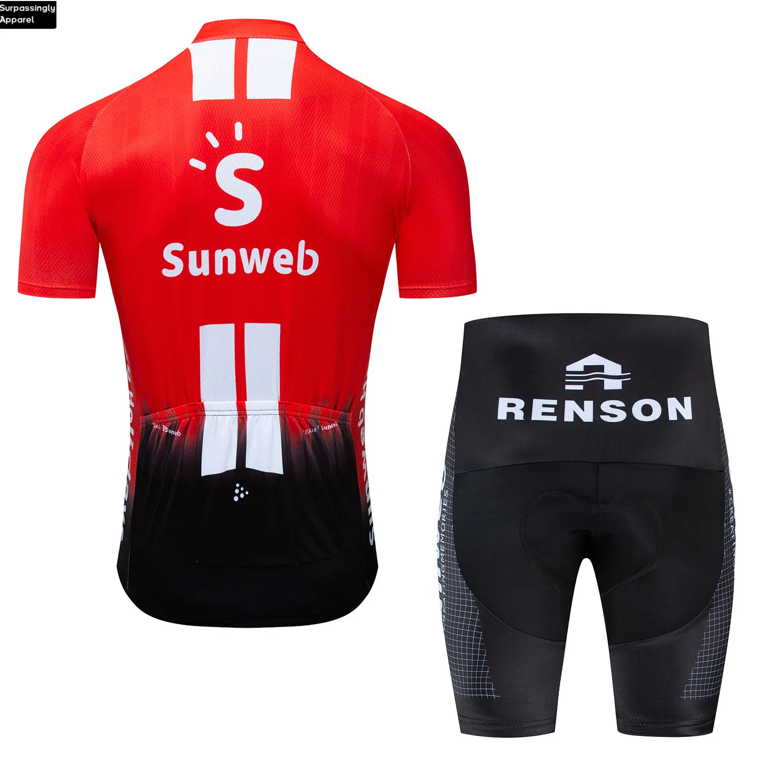 Тур команда 2019 красный Sunweb Велоспорт Джерси велосипедные шорты набор MTB мужские