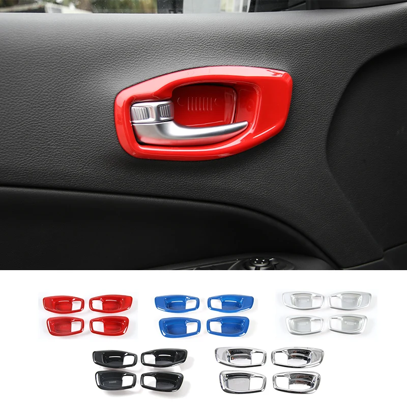 SHINEKA High Quality Car font b Interior b font Inner Door Handle Bowl Cover Trims Decoration