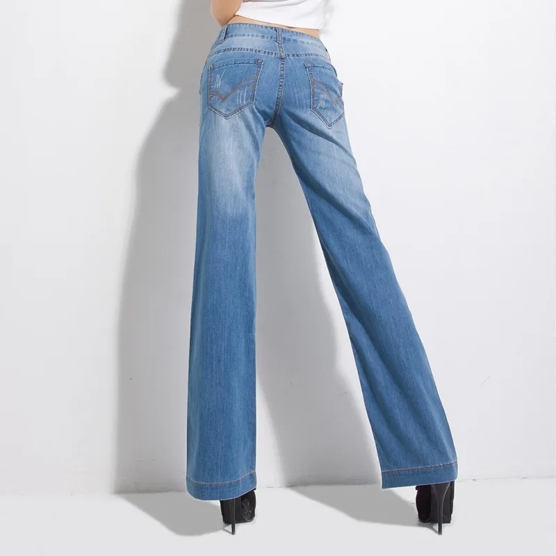 Женские летние тонкие тканевые широкие джинсы, большие размеры, свободные винтажные женские джинсы для девочек, длинные брюки