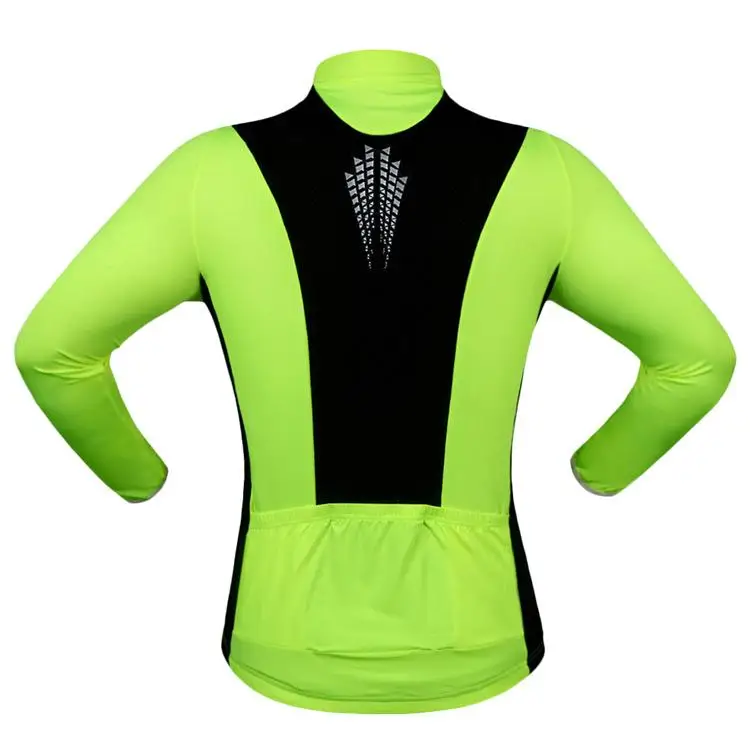 Длинный рукав для мужчин Велоспорт Джерси куртка сзади светоотражающий для горного велосипеда велосипед велосипедный спорт Джерси куртка пальто эластич
