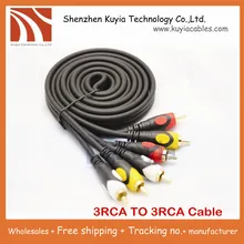 KUYIA высокого качества 3 RCA к RCA 3RCA композитный аудио-видео мужской av-кабель штекер