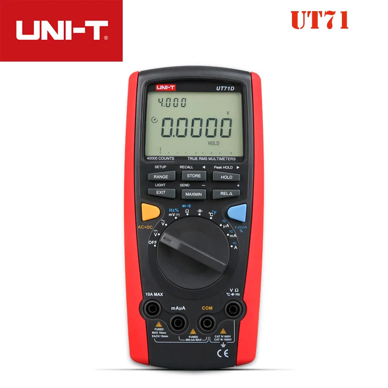 UNI-T A/M мультиметры UT71A UT71B UT71C UT71D UT71E Цифровой мультиметр true RMS RS232 интерфейс мультиметр автоматический диапазон удержания данных