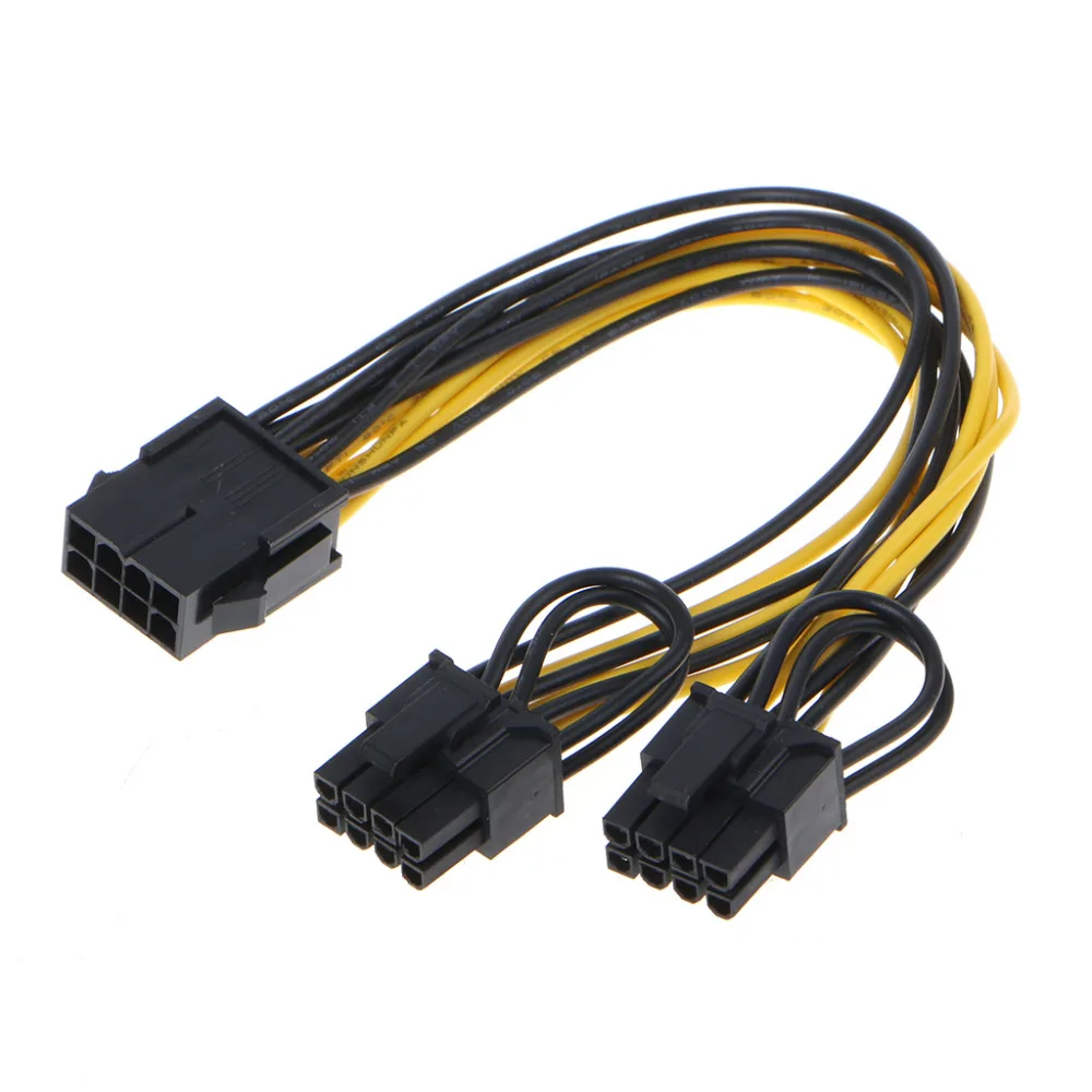 ЦП 8Pin к видеокарте двойной PCI-E PCIe блок питания сплиттер кабель-L059 горячий