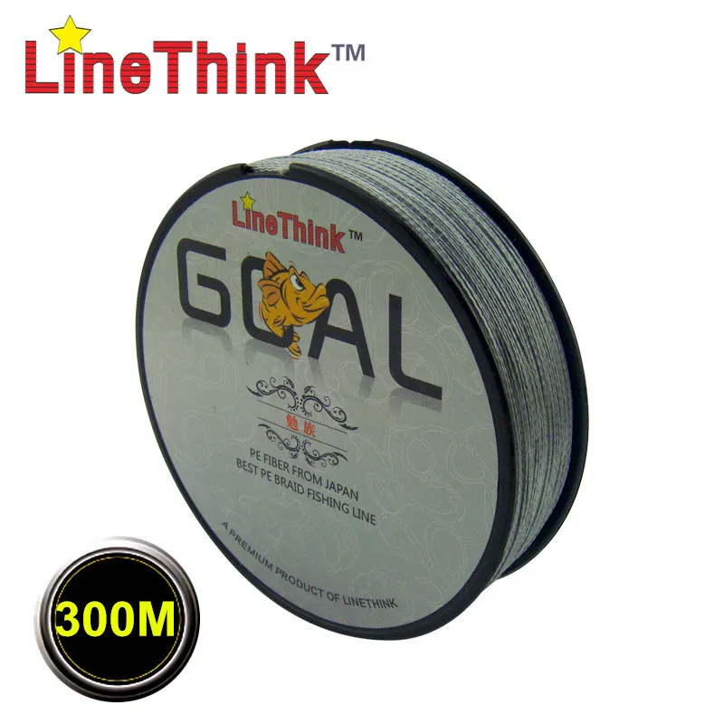 300 м бренд LineThink цель Япония Multifilament PE плетеная леска 6LB-100LB