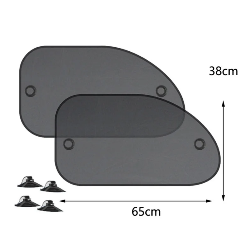 65*38 см 2 шт. черный автомобиль защита от солнца тенты боковая Солнцезащитная шторка крышка сетчатый козырек щит экран солнечные УФ Защита
