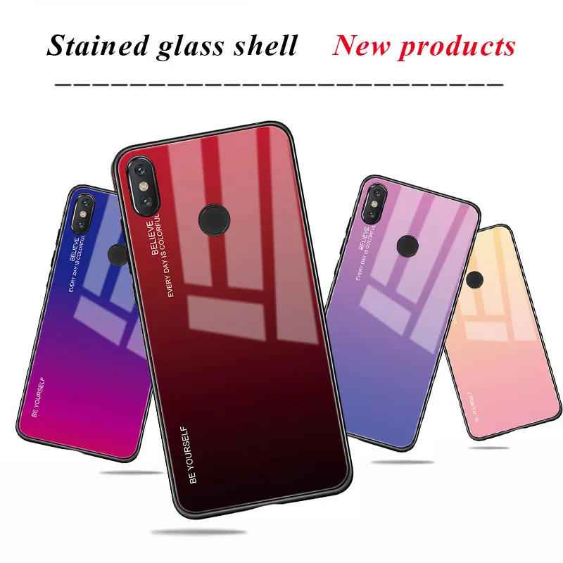 Glass Case For Xiaomi Redmi Note7 6 Pro  (5)