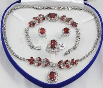 

Jewelry 00860 Bridal Fashion Jewellery Women's Set Necklace Earring Ring Bracelet