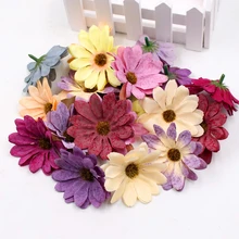 10 шт./партия 6 см искусственные подсолнухи Маргаритка Осенняя Высококачественная Хризантема для свадьбы дома DIY ВЕНОК подарок Декоративного Ремесла