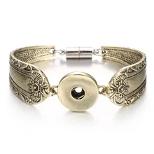 Магнит 10 шт. наручные часы женские ювелирные изделия одно направление Pulseras новейшие винтажные 18 мм металлическая кнопка Braceletry