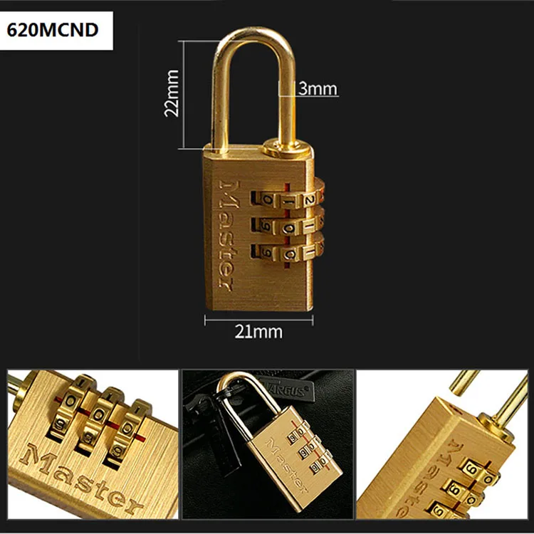 Master Lock Keyed Padlock Password Smart for Lock code for a Suitcase Combination Lock for bag Carousel gym locker lock Mini (2)