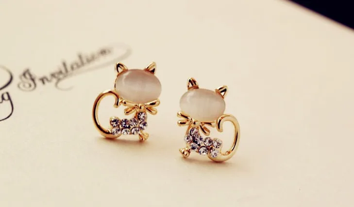 cute christmas gifts for her little cat semi precious stone