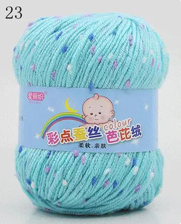 High Quality Baby Cotton Cashmere Yarn For Hand Knitting Crochet Worsted Wool Thread Colorful Eco-dyed Needlework 23