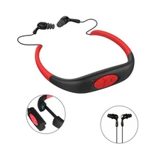 IPX8 Waterproof Sports MP3 Music Player Underwater Neckband Swimming Diving with FM Radio 4GB Rechargeable Stereo Headphone O2