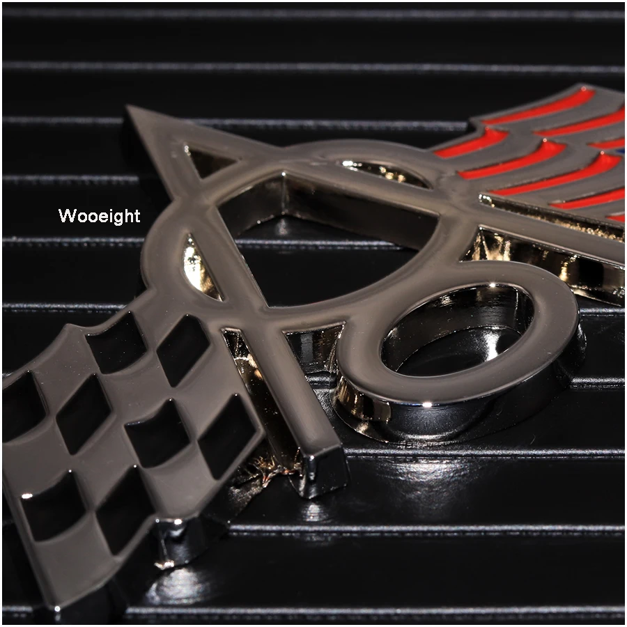 Wooeight 3D Metal V8 Emblem Badge American Flag Car Sticker Fender Tailgate Styling For Ford Chevrolet Keychain Trunk Key Ring  (5)
