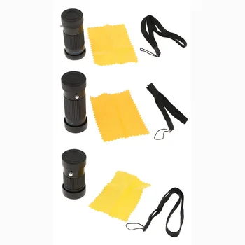 

Mini Extra Short Focus 4x12/6x16/8x21 Monocular Typoscope Microscope Kits Black for Bird Watching Camping
