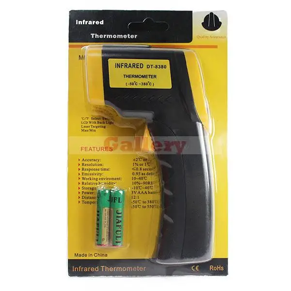 

Dt-8380 Handheld Non Contact Laser Infrared Thermometer Digital Temperature Infrared Thermometer Infrared Thermometer