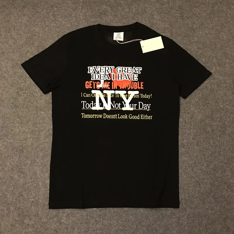 black6 19SS Vetements, футболки, 1:1, настоящие метки, хлопок, Lamborghini, принт с автомобилем, футболки, уличная одежда, хип-хоп, туман, футболка Kanye West - Цвет: black6